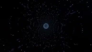星空飞跃粒子碰撞LOGO演绎会声会影模板视频的预览图